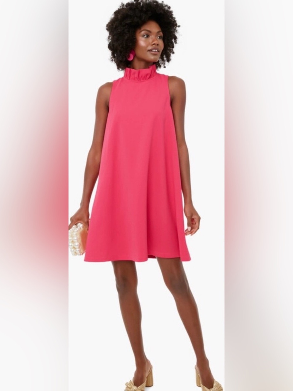 Pomander Place Tuckernuck Blythe Mini Dress Sleeveless Tie Bow Back Pink Size